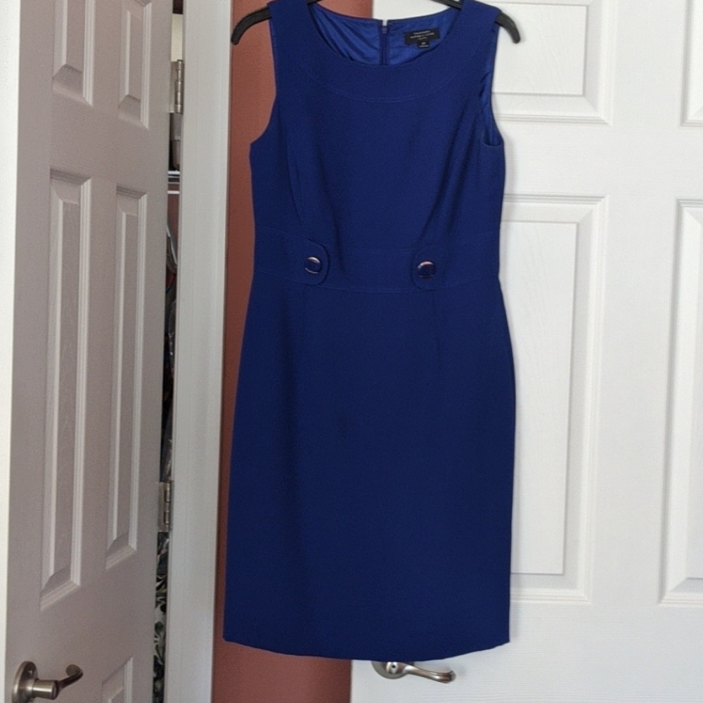 Tahari royal blue dress.